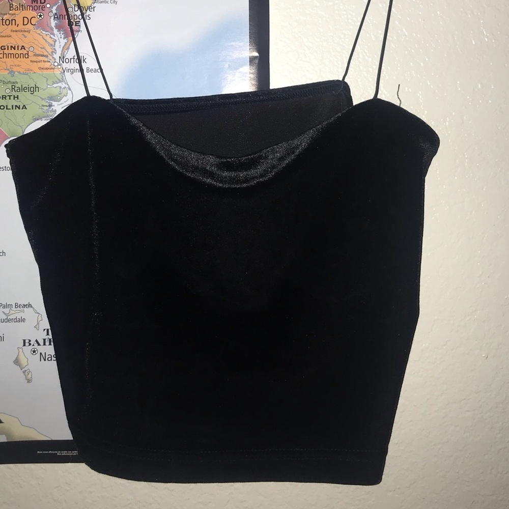Black Velvet Tank Top